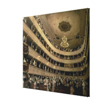 The Auditorium of the Old Castle Theatre, 1888 Stretched Canvas Prints