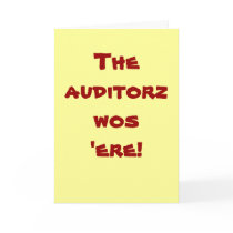 The auditorz wos 'ere! Thank You cards