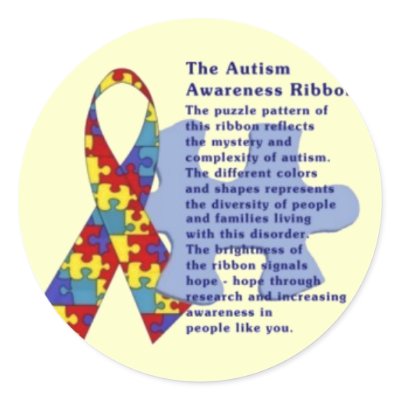 "The Autism Awareness Ribbon" Stickers by kokobaby