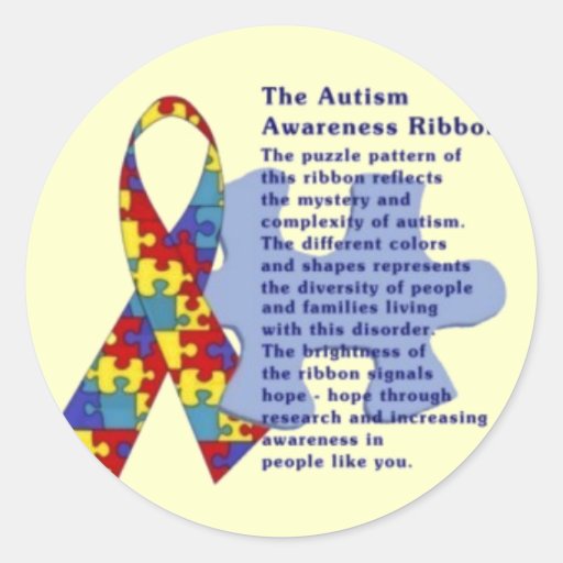 "The Autism Awareness Ribbon" Stickers
