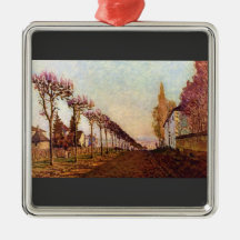 The Avenue by Alfred Sisley Christmas Ornaments