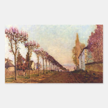The Avenue by Alfred Sisley Rectangle Stickers