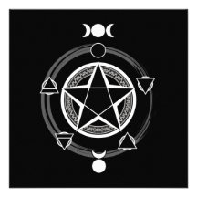 The Azodnem (Dark) Pentacle Invitations
