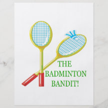 The Badminton Bandit Flyer