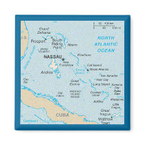 The Bahamas Map Magnet