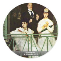 The Balcony By Manet Edouard Round Sticker