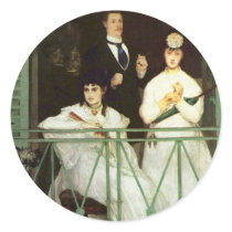 The Balcony - Edouard Manet Round Stickers