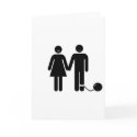 The "Ball and Chained" groom cards