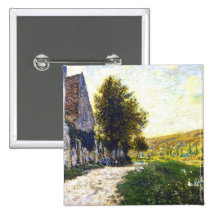 The Banks of the Seine, Lavacourt Claude Monet Pin