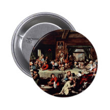 The Banquet" By Hogarth William (Best Quality) Buttons