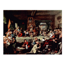 The Banquet" By Hogarth William (Best Quality) Postcard