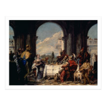 The Banquet of Anthony and Cleopatra, c.1744 (oil Postcard