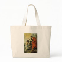 The Baptism of Christ by Bartolome Esteban Murillo Canvas Bags