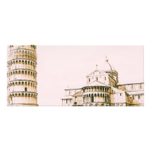 The Baptistery of St John - Leaning Tower Of Pisa Rack Card Template