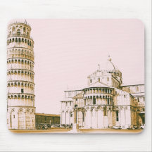 The Baptistry of St John and Leaning Tower Of Pisa Mouse Mats