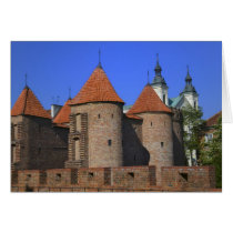 The Barbican and Pauline Church, Warsaw, Greeting Card