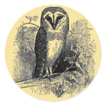 The Barn Owl Round Stickers