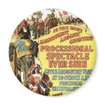 The Barnum & Bailey Big Free Street Parade Vintage Fridge Magnets
