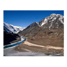 The barren landscape of Ladakh, northern India Post Cards