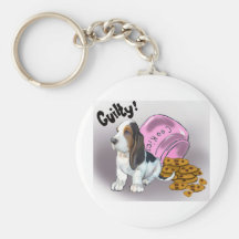 The Basset Hound Stole the cookies Keychains