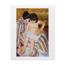 The Bath by Mary Cassatt mother bathing child art