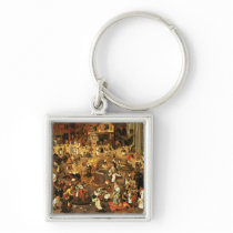 The Battle between Carnival and Lent Keychain