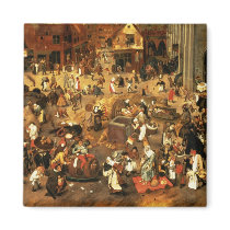 The Battle between Carnival and Lent Magnet