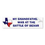 THE BATTLE OF BEXAR BUMPER STICKER