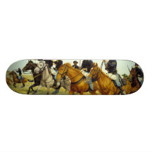 The Battle of Prairie Dog Creek by Ralph Heinz Skate Deck