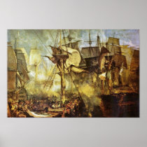 The Battle Of Trafalgar By Steuerbordbesanwanten V Print