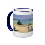 The Beach at Boulogne by Edouard Manet mugs