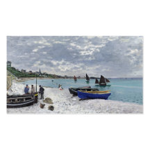 The Beach at Sainte-Adresse - Claude Monet Business Card