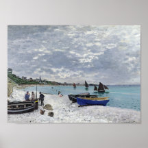 The Beach at Sainte-Adresse - Claude Monet Posters