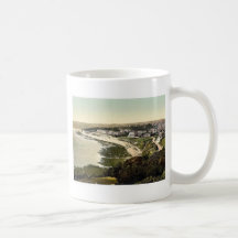 The beach, Falmouth, Cornwall, England vintage Pho Coffee Mugs