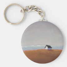 The Beach House - pretty seaside landscape art Keychains