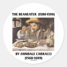 The Beaneater (1580-1590) By Annibale Carracci Round Sticker