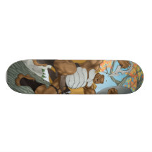 the bear warrior skateboard deck