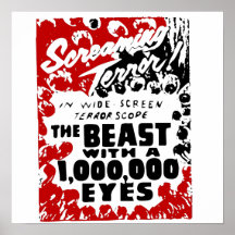 The Beast With 1,000,000 Eyes Retro Movie Print