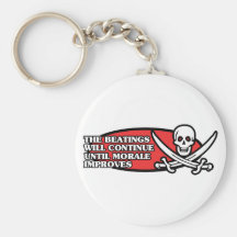 The Beatings Will Continue Until Morale Improves Keychains