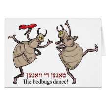 The bedbugs dance! greeting card