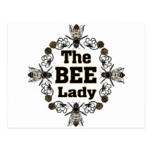 the bee lady postcard