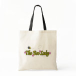 the bee lady with flowers bags