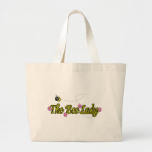 the bee lady with flowers bags