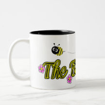 the bee lady with flowers coffee mugs