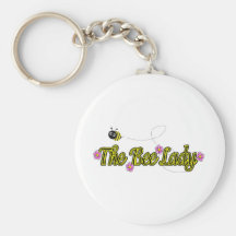 the bee lady with flowers key chains