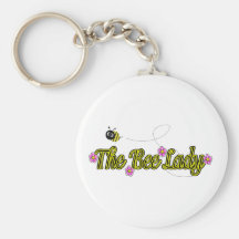 the bee lady with flowers keychain