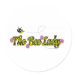 the bee lady with flowers stickers