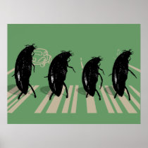The Beetles on Abbey Road Poster