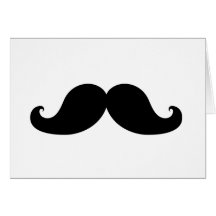 THE BEST BLACK MUSTACHE GREETING CARDS