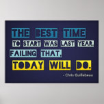 The best time to start (Large Template Editable) posters